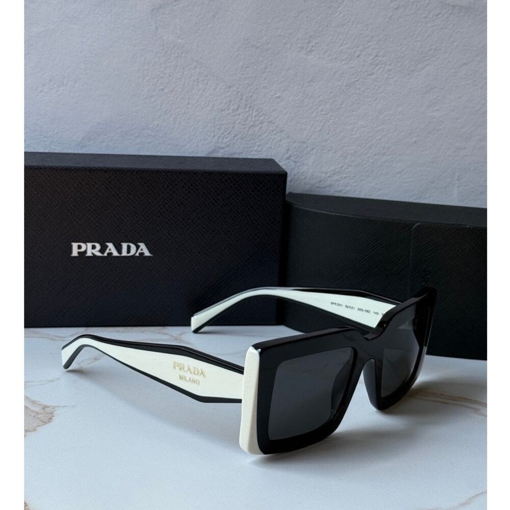 NEW Prada PR D01S Sunglasses in Black White $390